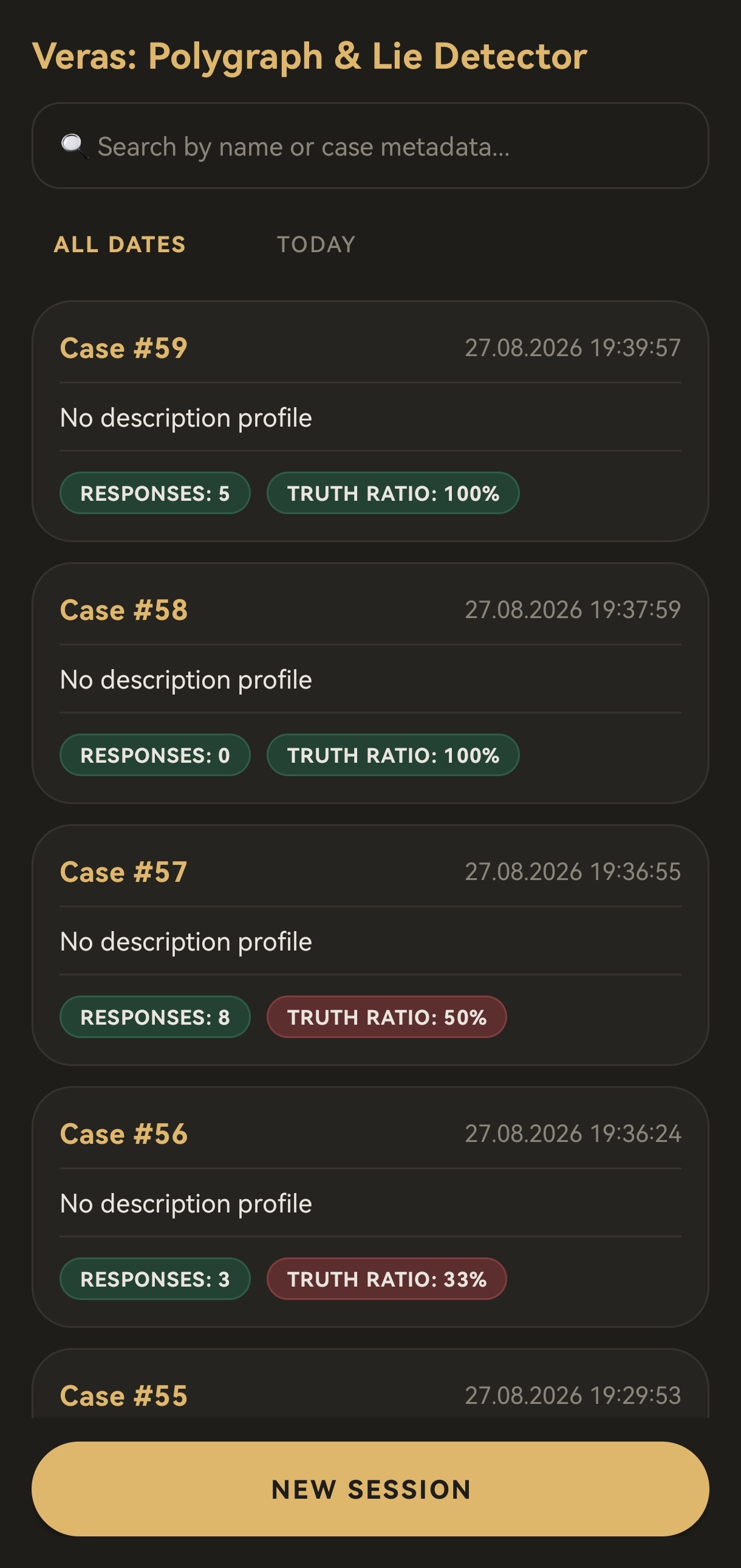 Veras Archive Dashboard